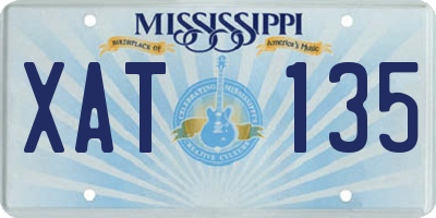 MS license plate XAT135