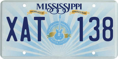 MS license plate XAT138