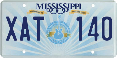MS license plate XAT140