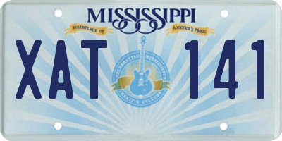 MS license plate XAT141