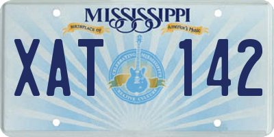 MS license plate XAT142
