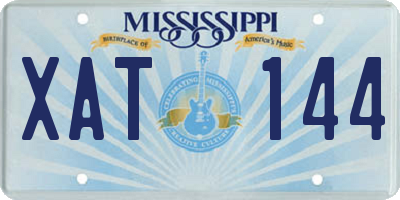 MS license plate XAT144