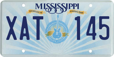 MS license plate XAT145