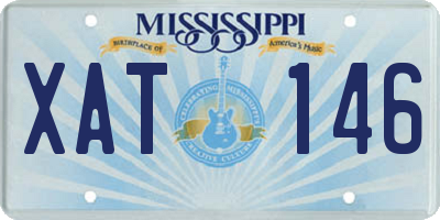 MS license plate XAT146