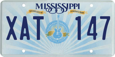 MS license plate XAT147