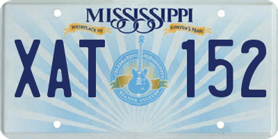 MS license plate XAT152