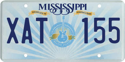 MS license plate XAT155