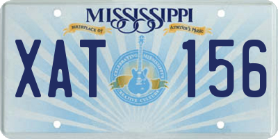MS license plate XAT156