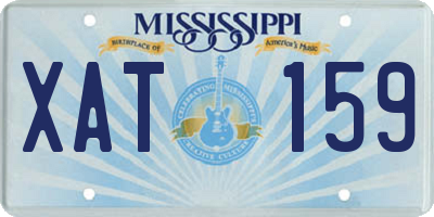 MS license plate XAT159