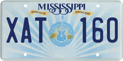 MS license plate XAT160