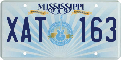 MS license plate XAT163