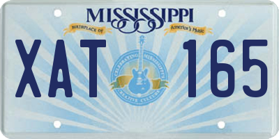 MS license plate XAT165