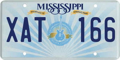 MS license plate XAT166