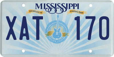 MS license plate XAT170