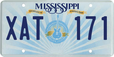 MS license plate XAT171