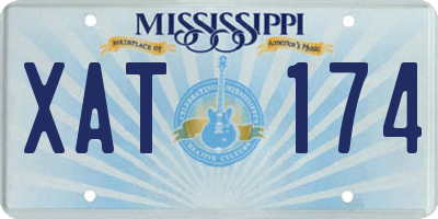 MS license plate XAT174