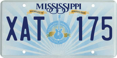 MS license plate XAT175
