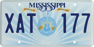 MS license plate XAT177