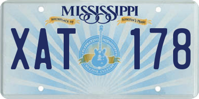 MS license plate XAT178