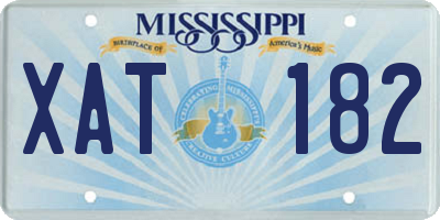 MS license plate XAT182