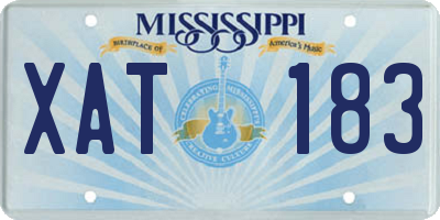 MS license plate XAT183