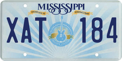 MS license plate XAT184