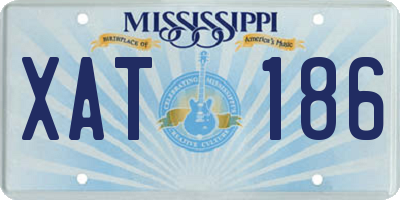 MS license plate XAT186