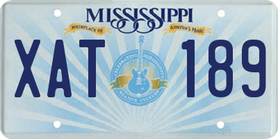 MS license plate XAT189