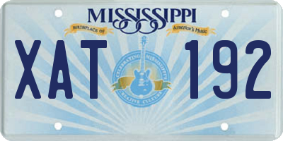 MS license plate XAT192
