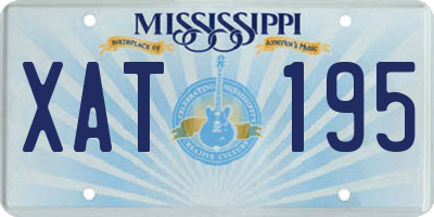 MS license plate XAT195