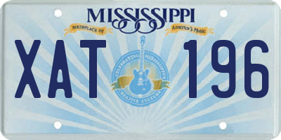 MS license plate XAT196