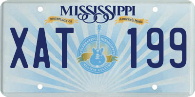 MS license plate XAT199