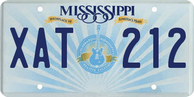 MS license plate XAT212