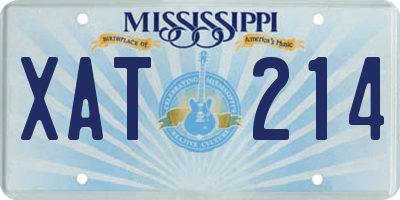 MS license plate XAT214