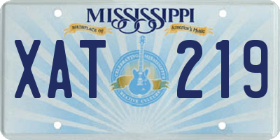 MS license plate XAT219