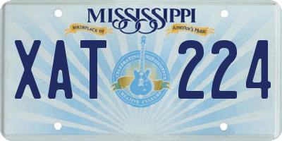 MS license plate XAT224