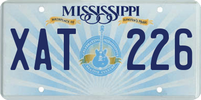MS license plate XAT226