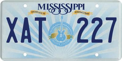 MS license plate XAT227