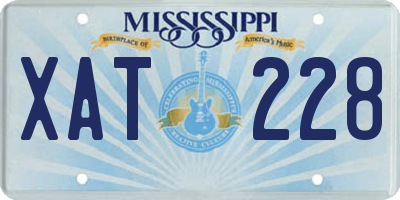 MS license plate XAT228