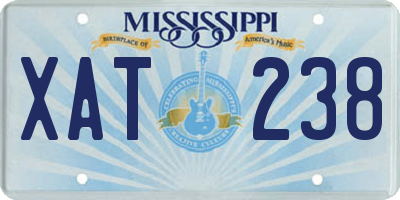 MS license plate XAT238