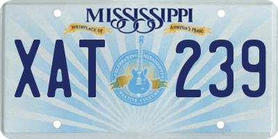 MS license plate XAT239