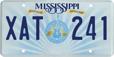 MS license plate XAT241