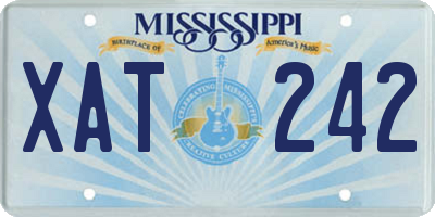 MS license plate XAT242
