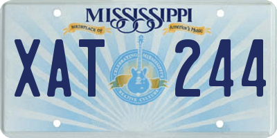 MS license plate XAT244