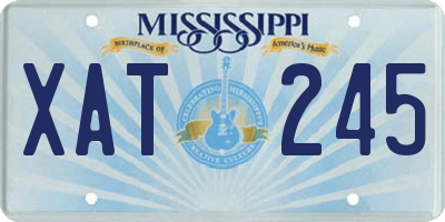 MS license plate XAT245