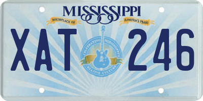 MS license plate XAT246