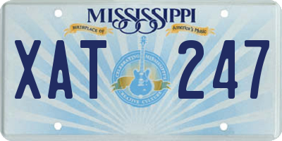 MS license plate XAT247
