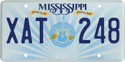 MS license plate XAT248