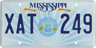 MS license plate XAT249