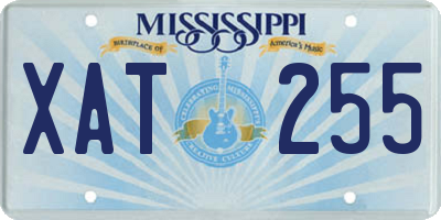 MS license plate XAT255